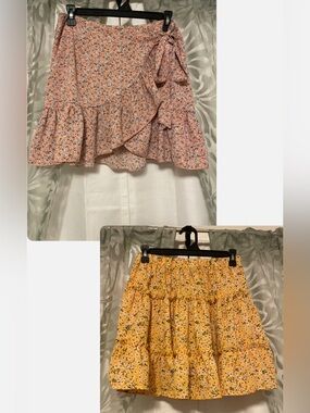 Pair of SHEIN Floral Tiered A-Line Skirt